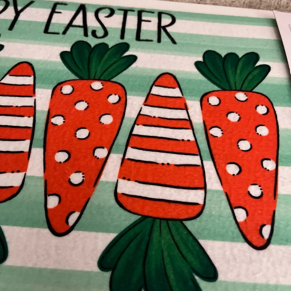Evergreen Sassafras Easter Carrot Switch Mat - Green and Orange